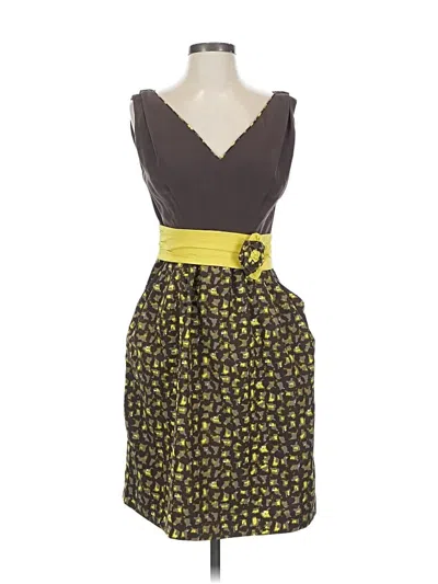 Pre-owned Yoana Baraschi Cocktail Dress In Yellow