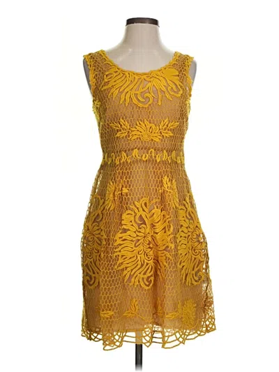 Pre-owned Yoana Baraschi Cocktail Dress In Yellow