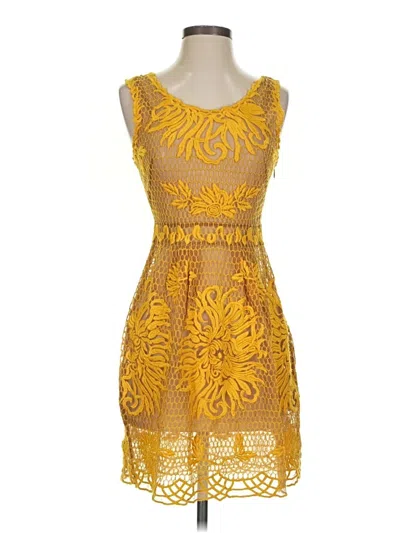 Pre-owned Yoana Baraschi Cocktail Dress In Yellow
