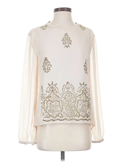 Pre-owned Yoana Baraschi Long Sleeve Blouse In Ivory