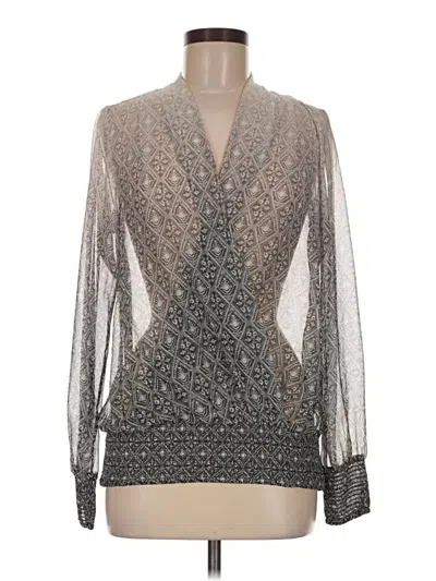 Pre-owned Yoana Baraschi Long Sleeve Blouse In Silver