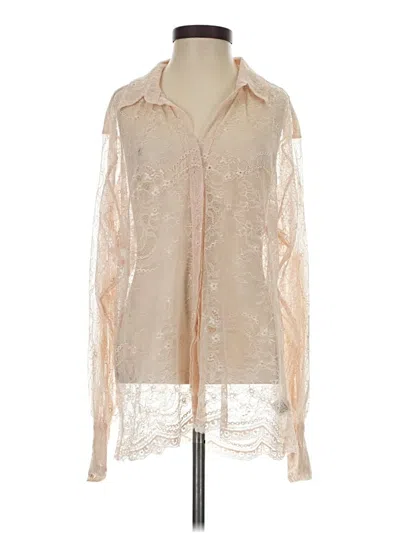 Pre-owned Yoana Baraschi Long Sleeve Blouse In Tan