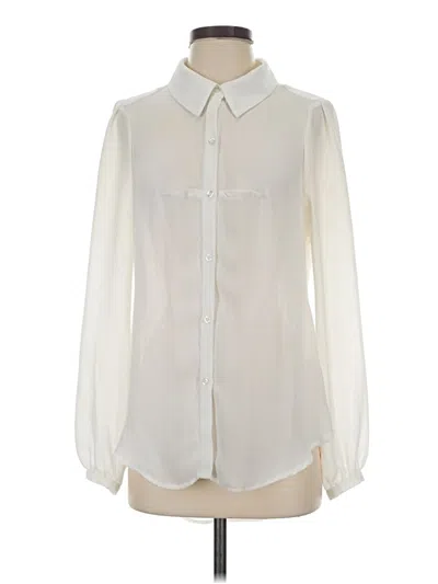 Pre-owned Yoana Baraschi Long Sleeve Blouse In White