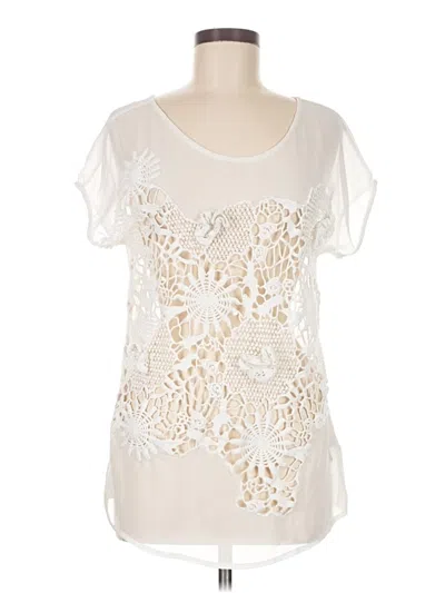 Pre-owned Yoana Baraschi Short Sleeve Blouse In White