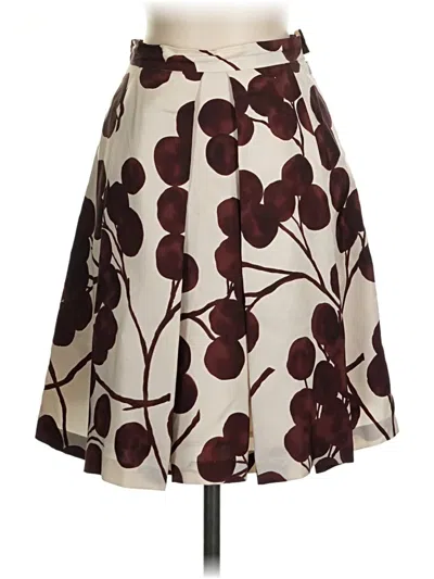Pre-owned Yoana Baraschi Silk Skirt In Burgundy