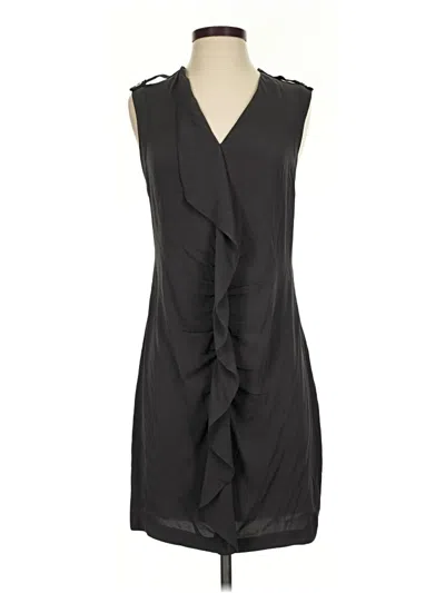 Pre-owned Yoana Baraschi Sleeveless Silk Top Black Plunge Neckline Tops