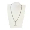 Yochi Women's Classic Y Chain Necklace With Horse-bit Toggle In Silver In Silver