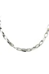 Yochi Women's Large Link Chain Necklace In Silver In Silver