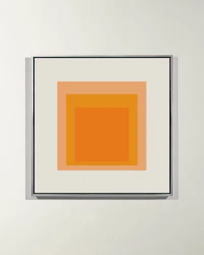 Yoffi Square Series: Yellow Medium F Giclee Wall Art In Orange