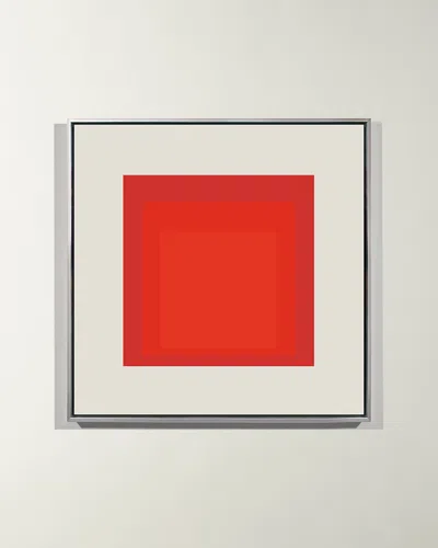 Yoffi Square Series: Yellow Medium F Giclee Wall Art In Red