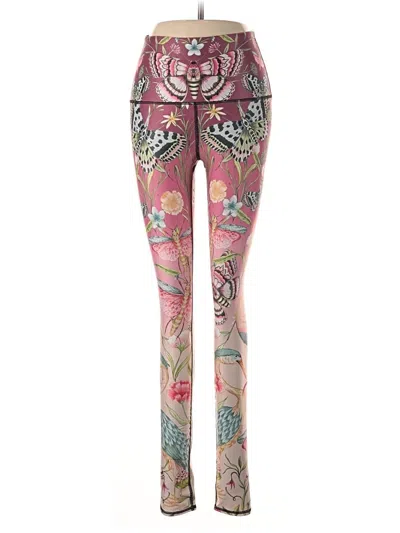 Pre-owned Yoga Democracy Active Pants In Pink