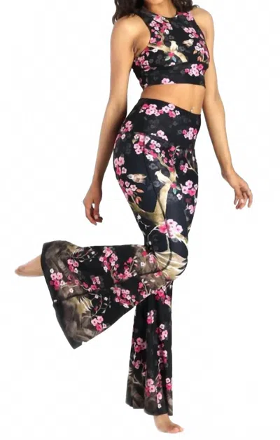 Yoga Democracy Bell Bottoms In Cherry Bloomin In Black