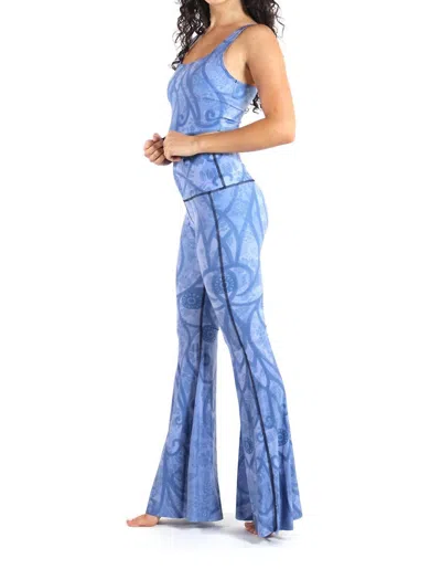 Yoga Democracy Bell Bottoms In Peaceful Warrior In Blue