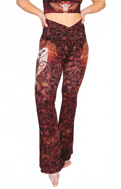 Yoga Democracy Split Flare Pant In Wisdom Seeker In Brown