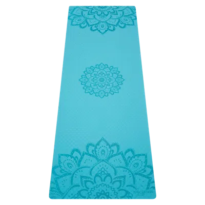 Yoga Design Lab Flow Yoga Mat - Mandala Aqua In Blue