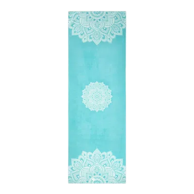 Yoga Design Lab Yoga Mat Towel - Mandala Turquoise In Blue