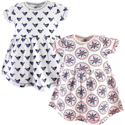 Yoga Sprout Babies'  Comfy Cotton Dresses In White