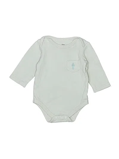 Pre-owned Yoga Sprout Babies' Long Sleeve Onesie In Teal