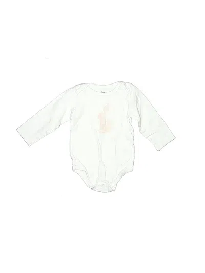 Pre-owned Yoga Sprout Kids' Long Sleeve Onesie In White