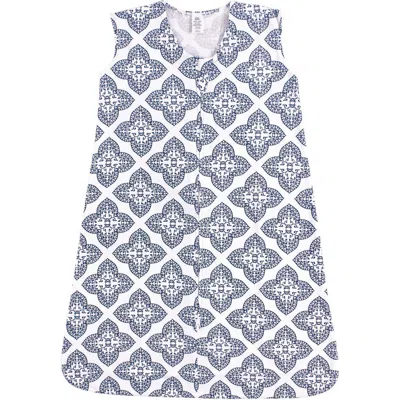 Yoga Sprout Babies'  Sleeveless Jersey Cotton Wearable Blanket In Blue