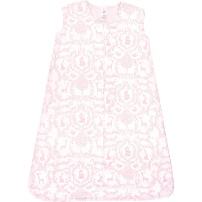 Yoga Sprout Babies'  Sleeveless Jersey Cotton Wearable Blanket In Pink