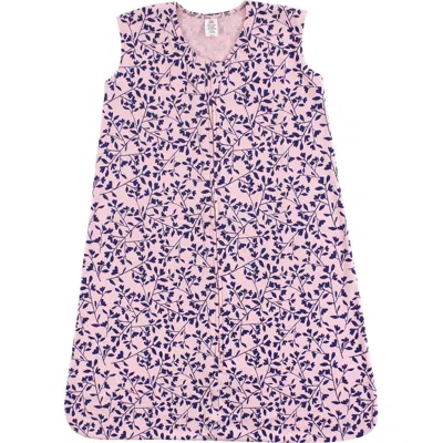 Yoga Sprout Babies'  Sleeveless Jersey Cotton Wearable Blanket In Pink