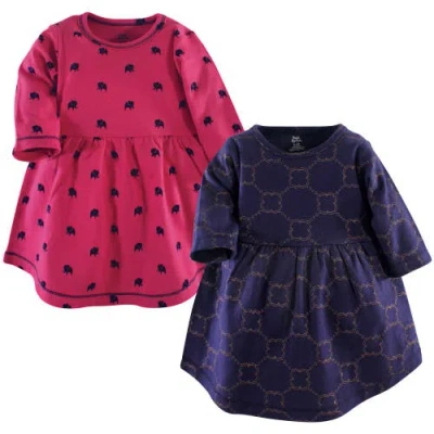 Yoga Sprout Babies'  Twin Long-sleeve Dress Bundle In Pink