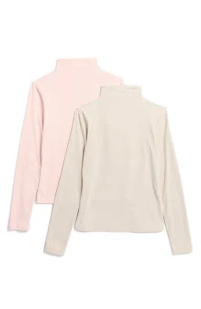 Yogalicious 2-pack Evelyn Meet N Greet Ultra Lush Long Sleeve Turtleneck T-shirt In Multi