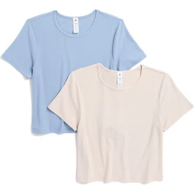 Yogalicious 2-pack Heavenly Rib Tara Crop Short Sleeve Shirt