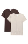 Yogalicious 2-pack Tara Air Cloud Jersey T-shirts In Gray