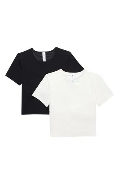 YOGALICIOUS YOGALICIOUS 2-PACK TARA HEAVENLY RIB CROP T-SHIRTS