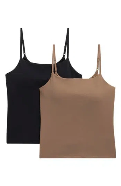 Yogalicious 2-pack Cloud Skin Newbury Camisoles In Multi