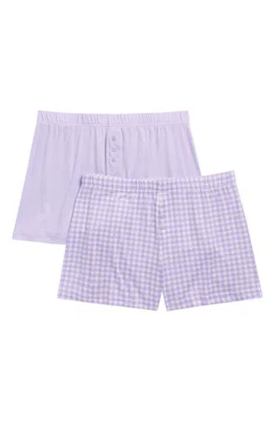 Yogalicious 2-pack Gingham Lounge Shorts