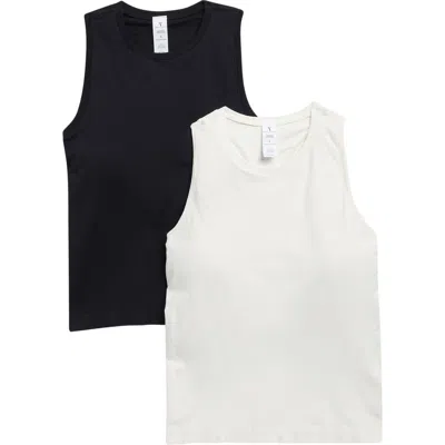 Yogalicious 2-pack Seamless Carrie Racerback Tanks In Multi