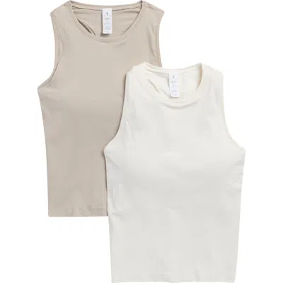 Yogalicious 2-pack Seamless Carrie Racerback Tanks In Multi