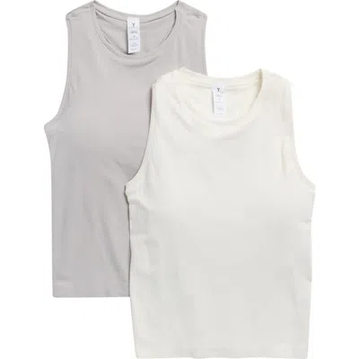 Yogalicious 2-pack Seamless Carrie Racerback Tanks In Multi