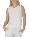 Yogalicious 2pc Floral Tank & Short Set In White