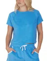 Yogalicious 2pc Sunbathe Raglan T-shirt & Short Set In Blue