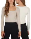 Yogalicious 2pk Contour Olivia Crop Shirt In Multi