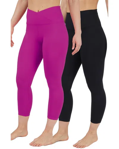 YOGALICIOUS YOGALICIOUS 2PK LANA CROSSOVER SHORT