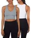 Yogalicious 2pk Seamless Highline Crop Tank In Multi