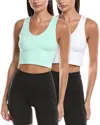 Yogalicious 2pk Seamless Highline Crop Tank In Multi