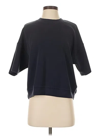 Pre-owned Yogalicious 3/4 Sleeve Top Black Mock Neckline Tops