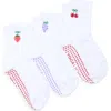 Yogalicious 3-pack Fruit Jacquard Half Crew Socks