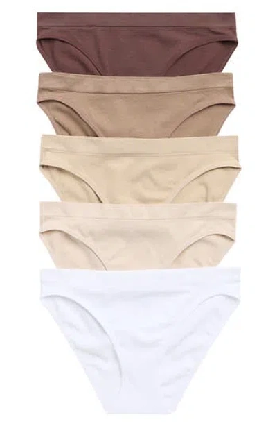 Yogalicious 5-pack Seamless Cheeky Briefs In Multi