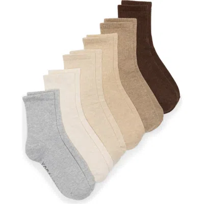Yogalicious 6-pack Rib Crew Socks In Multi