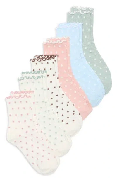 Yogalicious 6-pack Lettuce Edge Crew Socks In Multi