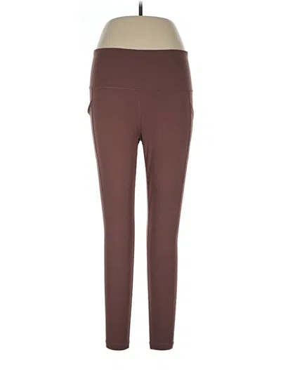 Pre-owned Yogalicious Active Pants In Brown