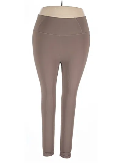 Pre-owned Yogalicious Active Pants In Brown