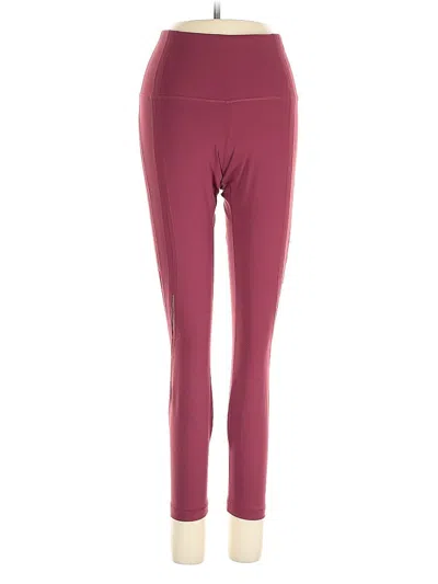 Pre-owned Yogalicious Active Pants In Burgundy